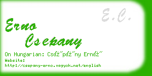 erno csepany business card